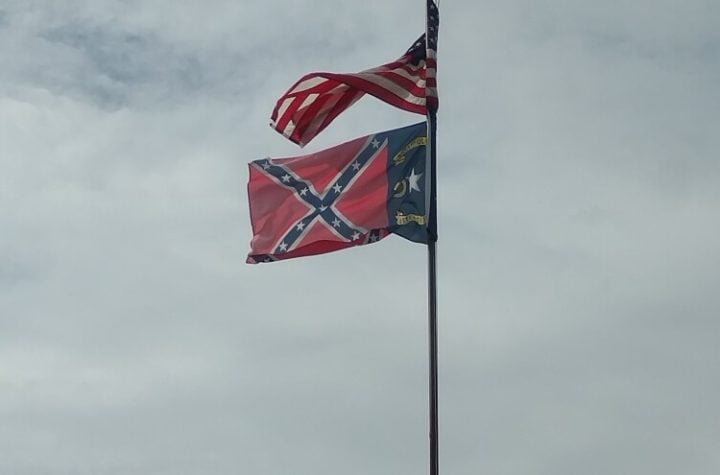 Confederate flag montgomery over firestation